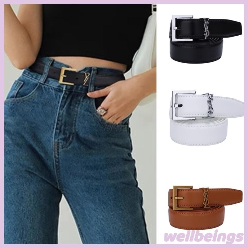 WELL Skinny Cintura Corrente Fivela Dourada Para Mulheres Casual Wear Cinto Decorativo Magro Vestido Jóias em Oferta na Shopee