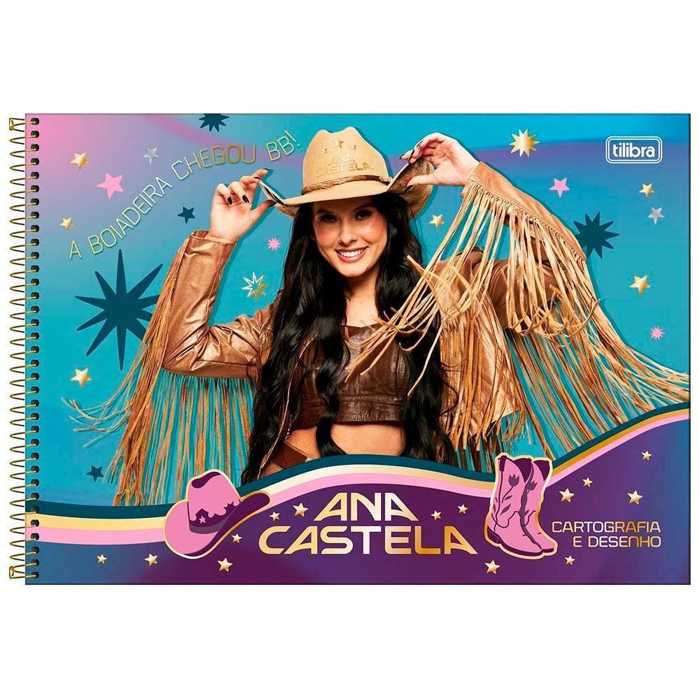 Caderno Cartografia e Desenho 20x27,5cm Espiral 80 Folhas Ana Castela Chegou BB Tilibra