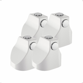 Kit 4 Trava Porta Magnetico Fixador Piso Parede Branco Stam