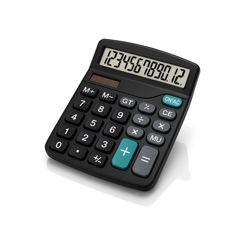 Calculadora De Mesa Escritório Display 12 Dígitos Simples de Mão Kk-837b Eletrônica Comercial