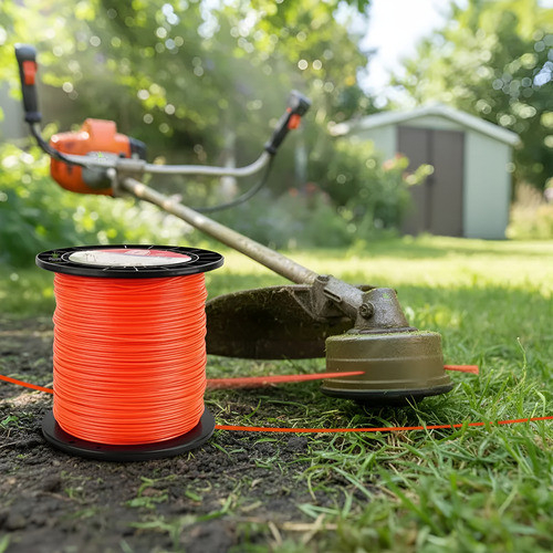 Fio De Nylon Roçadeira 2.6mm 2kg 260mts Quadrado Rolo Laranja