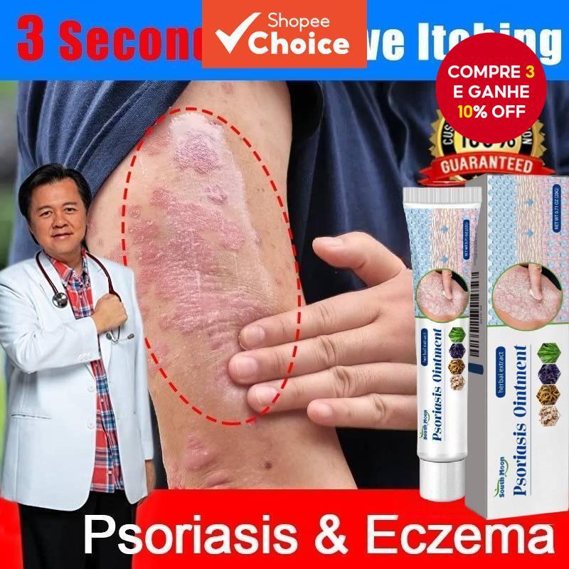 Creme Antibacteriano para Psoríase da Lua Sul - Ervas Eficazes para Alívio de Coceira - Tratamento Dermatite, Eczema, em Oferta na Shopee