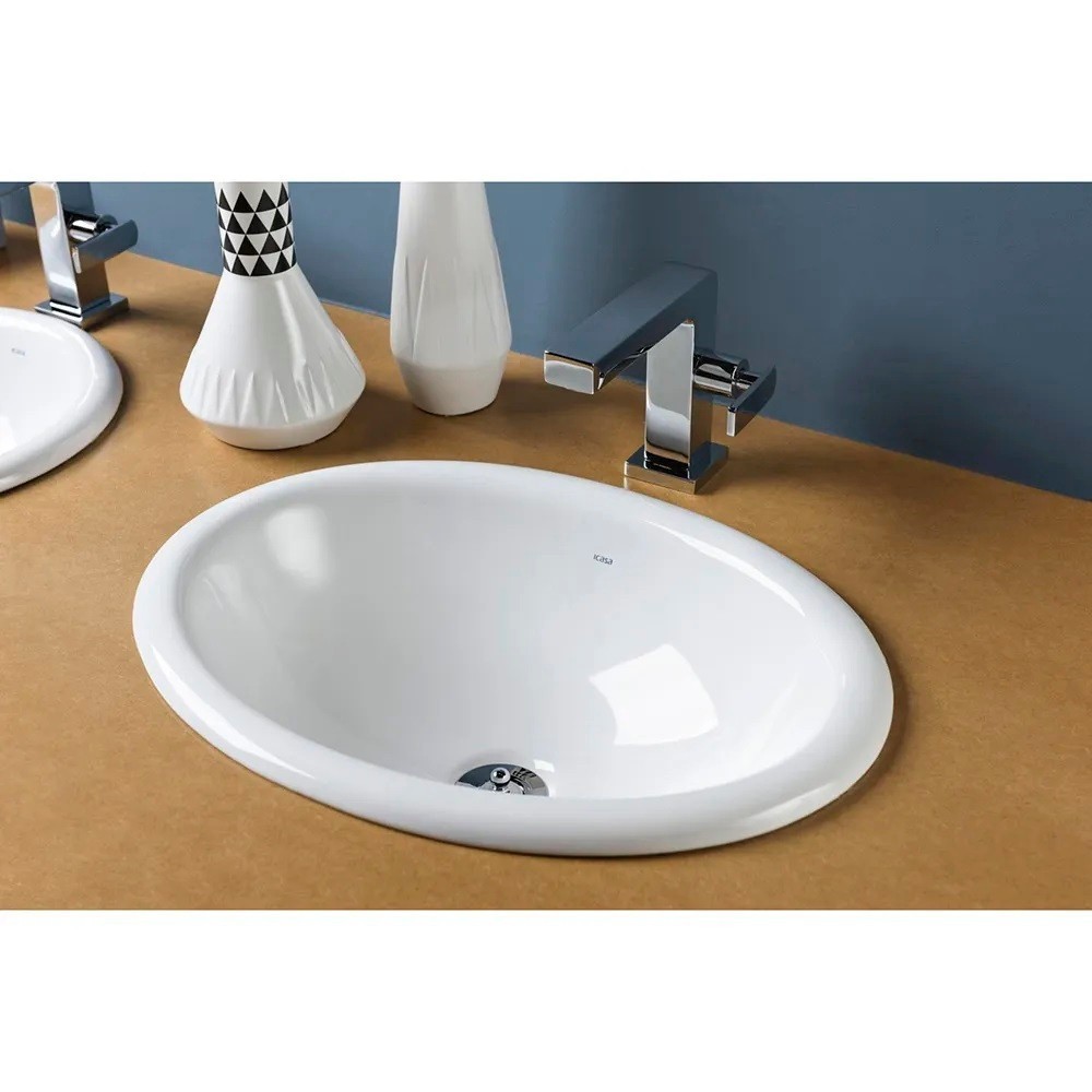 Cuba Lavabo Banheiro Sobrepor Oval Shopia Branca Luxo 39,5x30