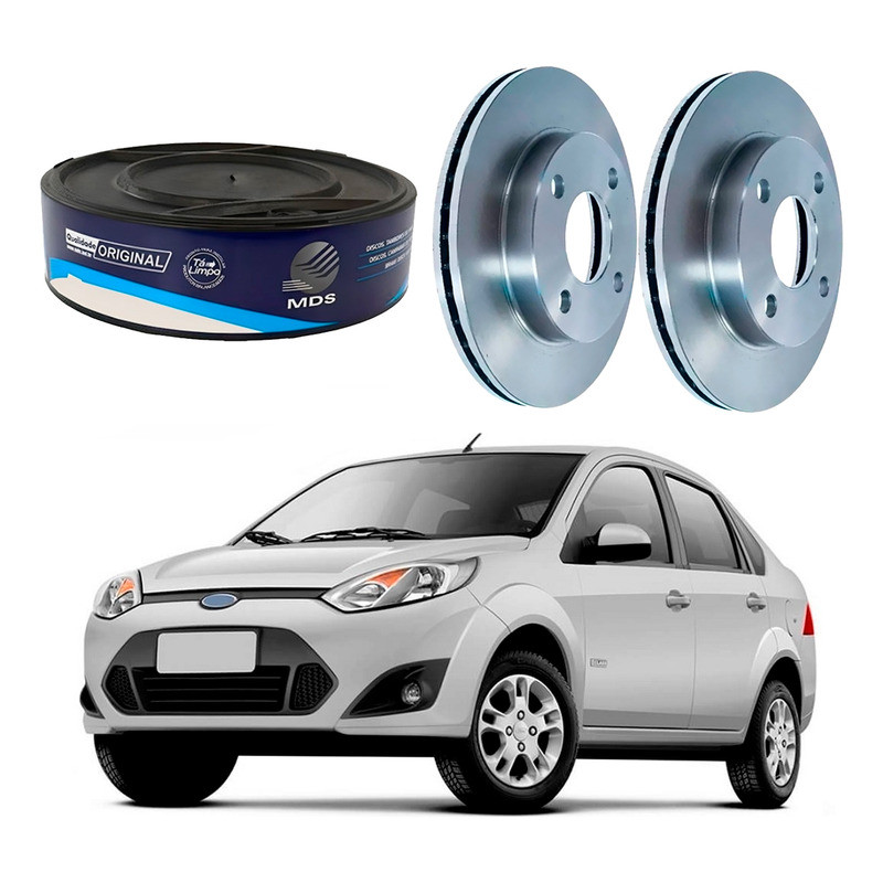 Disco Freio Dianteiro Fiesta Sedan 1.6 Sem Abs 2011 A 2014 em Oferta na Shopee