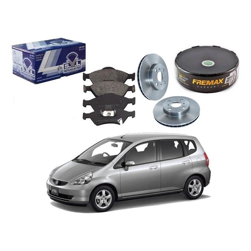 Kit Disco Pastilha Freio Dianteiro` Fit 1.5 2005 A 2008