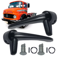 Par Trinco Quebra Vento Caminhão Mb 1113 1111 1314 Preto Todos os anos