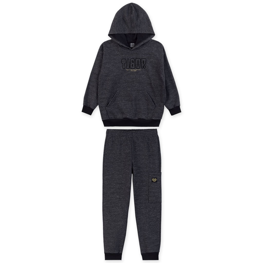 Conjunto Longo Moletom Infantil Masculino Tigor T. Tigre