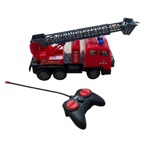 Veiculo Resgate Caminhao Bombeiro Controle Remoto Brinquedo Infantil Vermelho