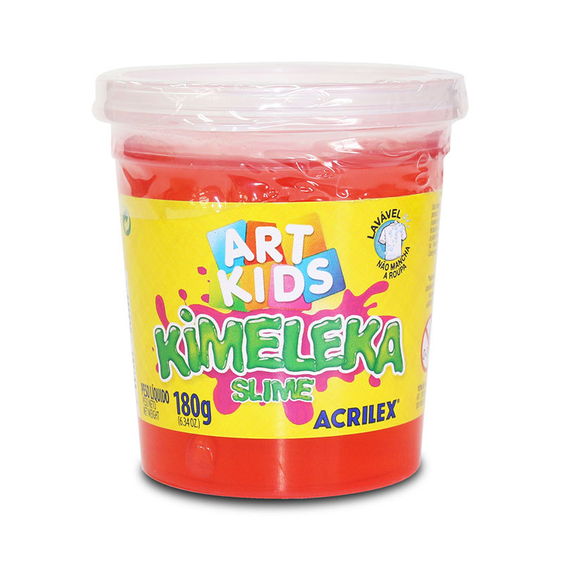 Kimeleka Slime Art Kids 180g Vermelho 555 Acrilex em Oferta na Shopee