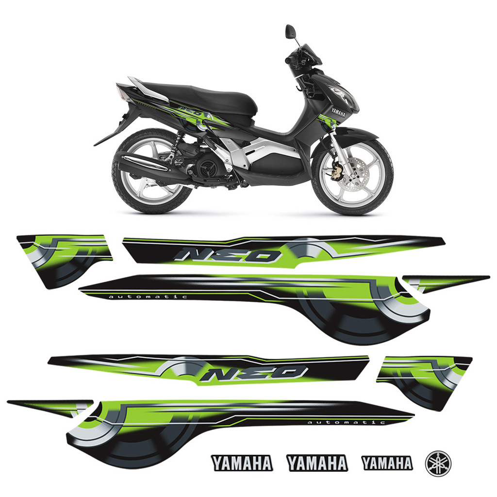 Adesivos Para Moto Yamaha Neo 115 2010 + Emblema Resinado