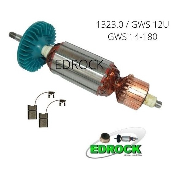 1323.0 GWS12U Bosch Esmerilhadeira Induzido Rotor 220V Escovas Carvão 3276.0 1280.0 GWS14-180