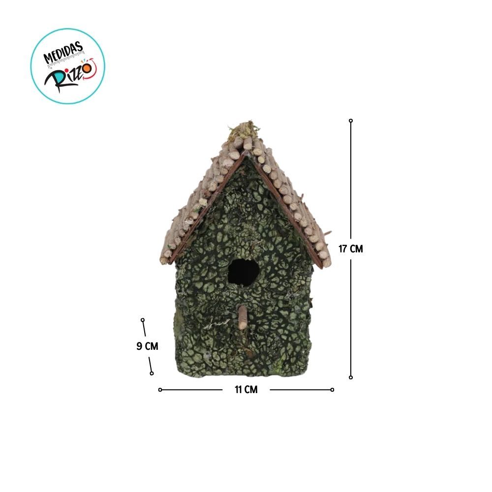 Enfeite Decorativo - Casa de Pássaro - 17x11x9cm - 1 unidade - Cromus - Rizzo — imagem 2 de 2