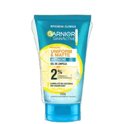 Garnier SkinActive Uniform & Matte Antiacne - Gel de Limpeza Facial 150g