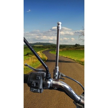 Antena Retrátil Corta Pipa Moto 6 Estágios Reclinável Guidão Aço Inox Cromada Prata em Oferta na Shopee