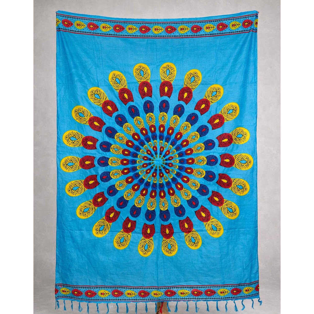 Canga de Praia Mandala Gigante Redonda Boho Chic Sol -CV789