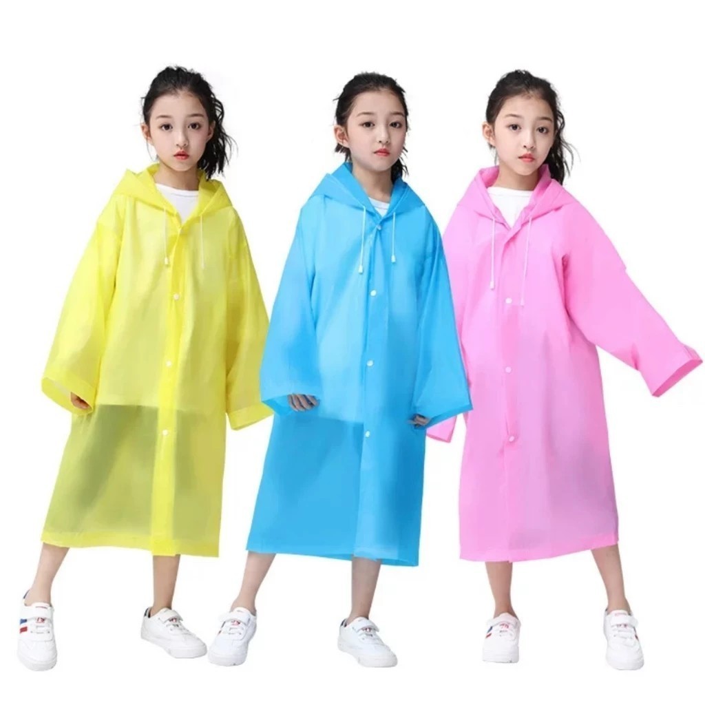 Capa de Chuva Infantil com Capuz para Meninos e Meninas Unissex Impermeável e Leve Qualidade boa YS1372