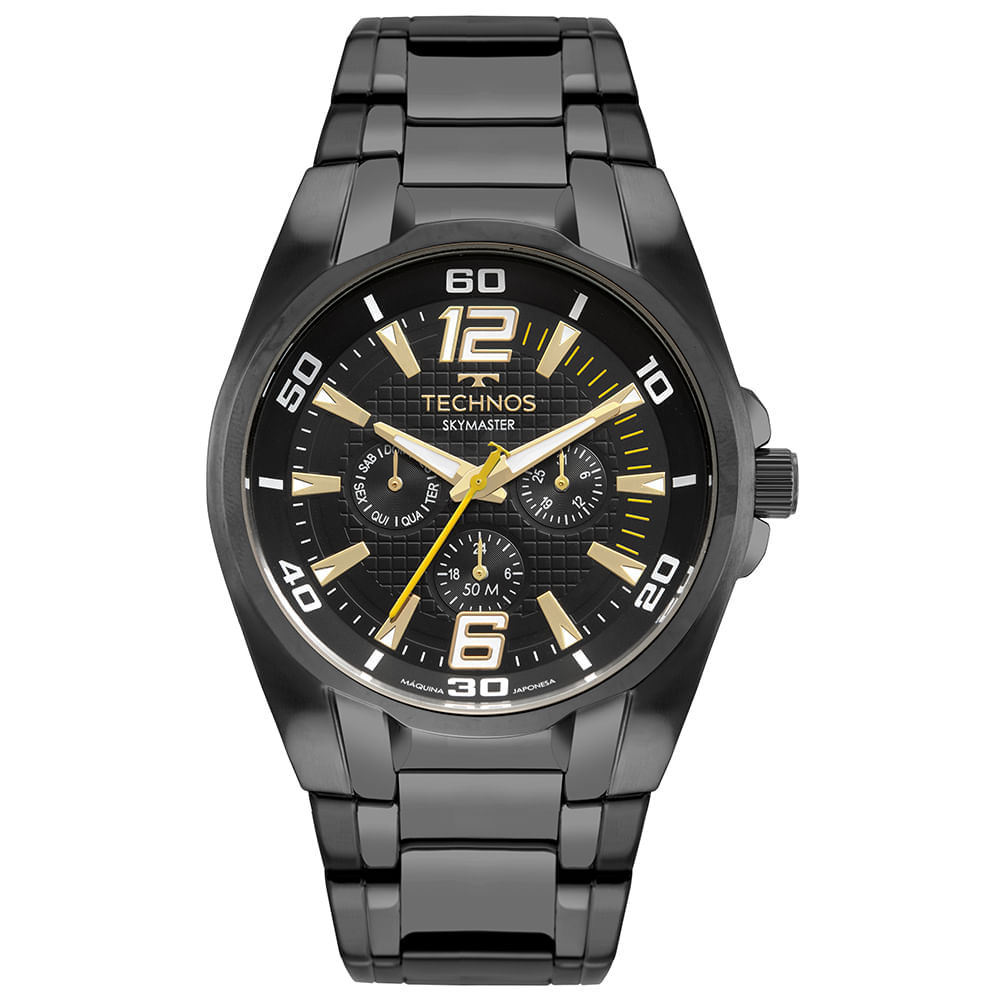 Relógio Technos Masculino Skymaster Preto - 6P79CF/1P em Oferta na Shopee