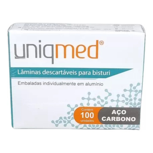 Lâmina De Bisturi De Aço Carbono Estéril N°15 Uniqmed em Oferta na Shopee