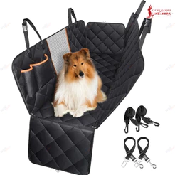 Capa Impermeável de Luxo para Banco de Carro com Cinto de Segurança para Cães e Gatos