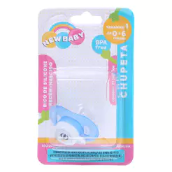 Chupeta New Baby Reta Silicone Fase 1