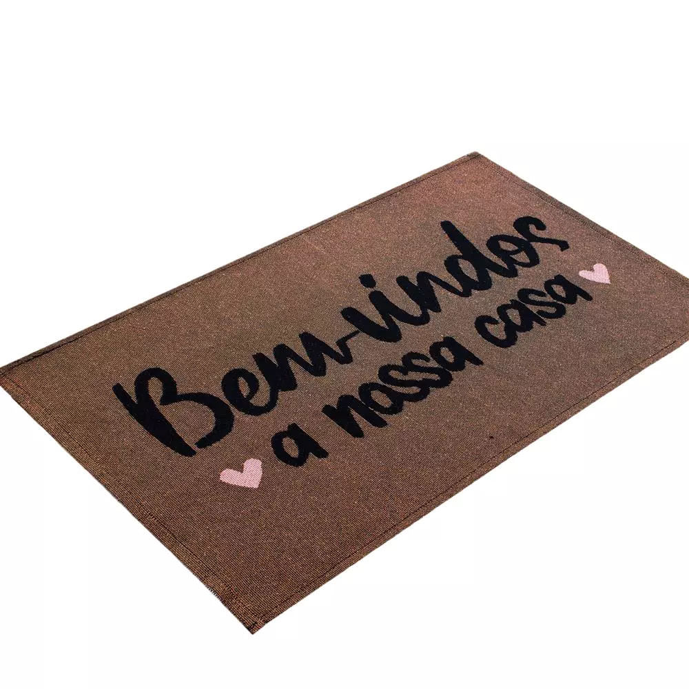Tapete Capacho Cazza Frases em Algodão 40x70cm - Item Sortido em Oferta na Shopee