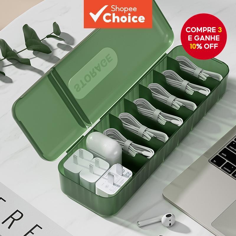 1pc Caixa De Armazenamento De Cabo De Dados Carregador De Energia desktop multi-Função Descarregador m hub De Garagem em Oferta na Shopee