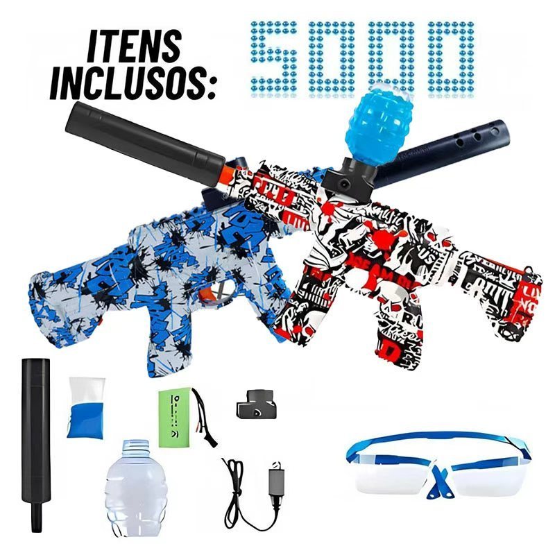 Arma Elétrica Lança Bolinhas De Gel Com 5000 Bolinhas Arminha de Gel