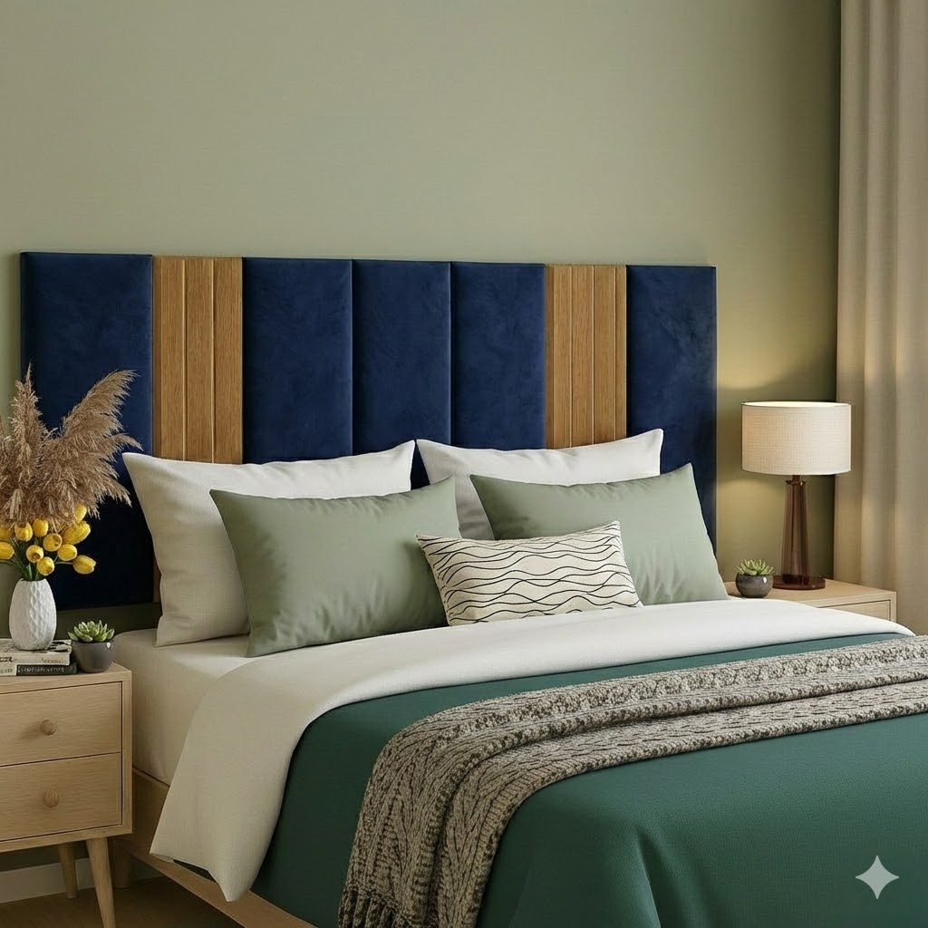 Cabeceira Modular + Painel Ripado MDF | Kit 12 Peças para Cama Box Casal, Queen e King em Oferta na Shopee