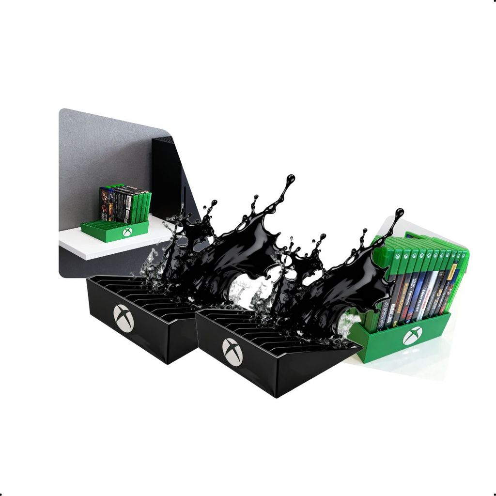 Kit 2 Suporte Para Jogos Xbox Organizador De Games Porta Mídias Para Xbox One Series S X Com Design Gamer