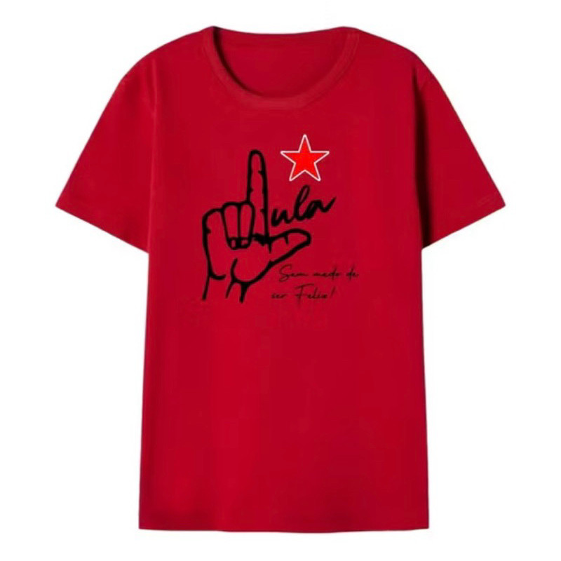 Camiseta Masculina Lula Presidente Luiz Inácio Lula da Silva 100% Algodão Envio Imediato