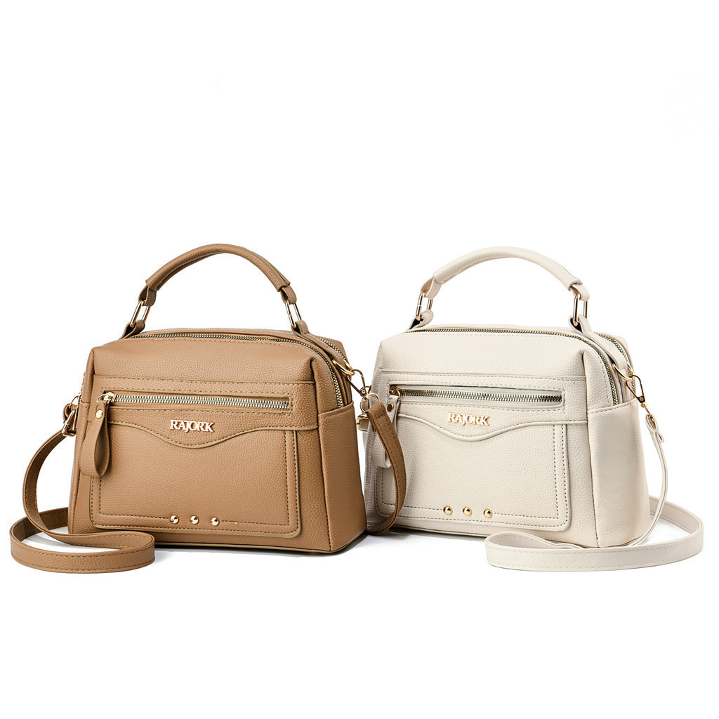 Bolsa Feminina De Couro Com Grande Capacidade, Ideal Para Usar Como Bolsa De Mão, De Ombro Ou Transversal. em Oferta na Shopee