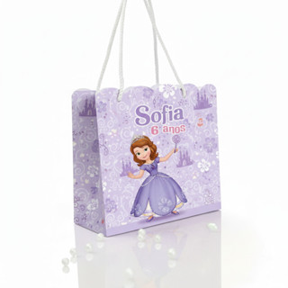 Kit 40 Sacolinha Personalizadas De Festa Infantil Princesa Sofia Nome Idade em Oferta na Shopee