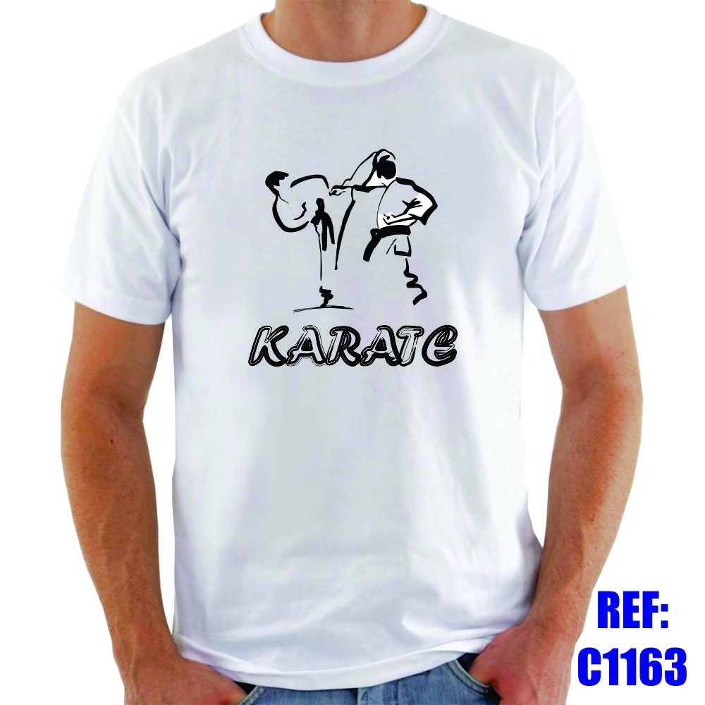T-shirt 30.1 Camiseta Algodão Camisa T-shirt 30.1 Camiseta Karate Artes Marciais Luta Combate MMA Envio Imediato Postage