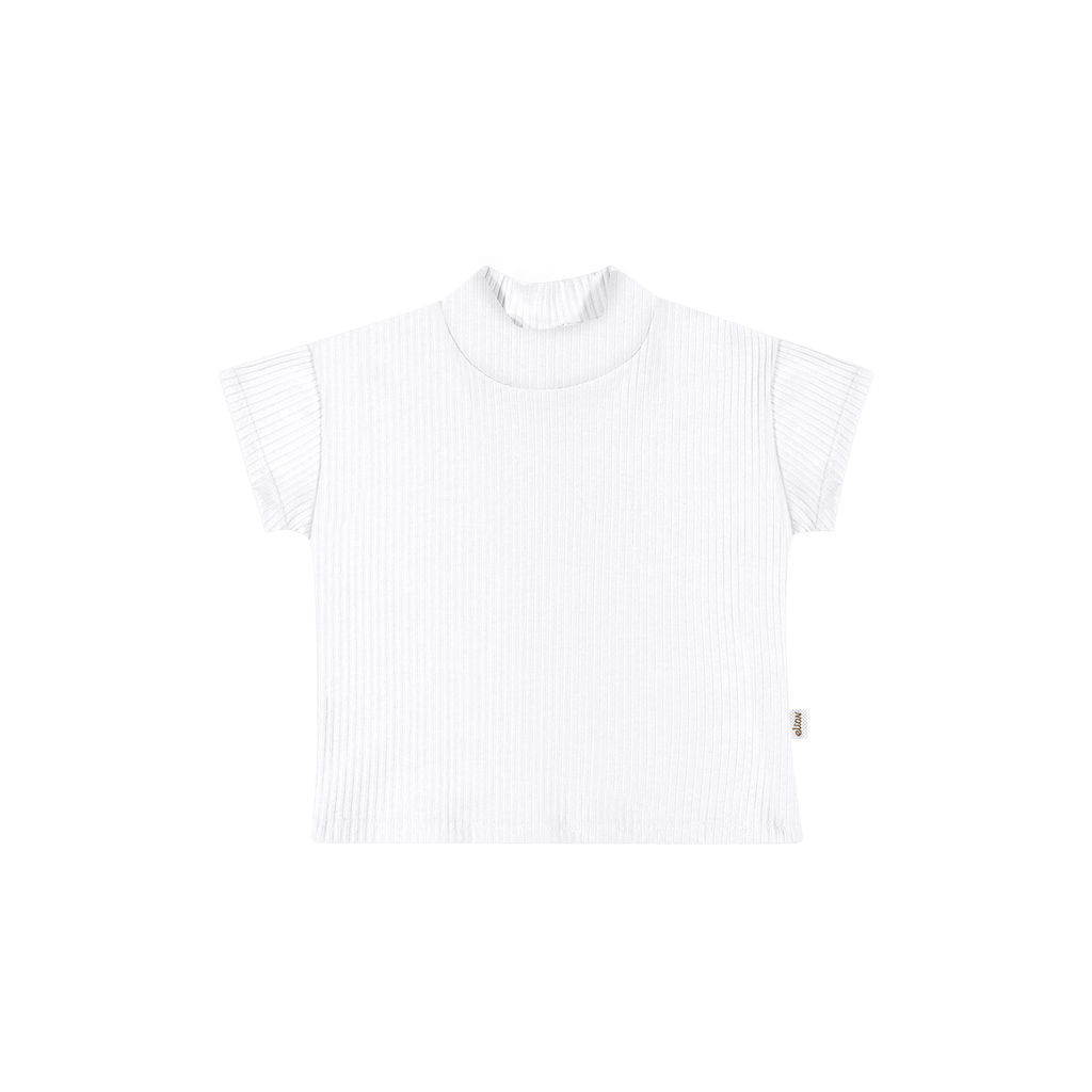 Blusa Infantil Menina Básica Elian Branco em Oferta na Shopee