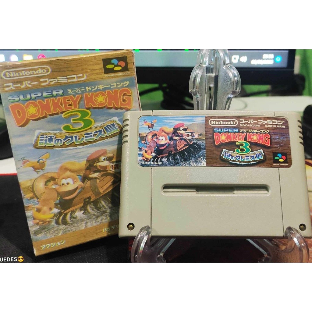 Jogo Donkey Kong Country 3 Original jpn Funcionando 100% e Salvando Cartucho Fita Snes Super Nintendo