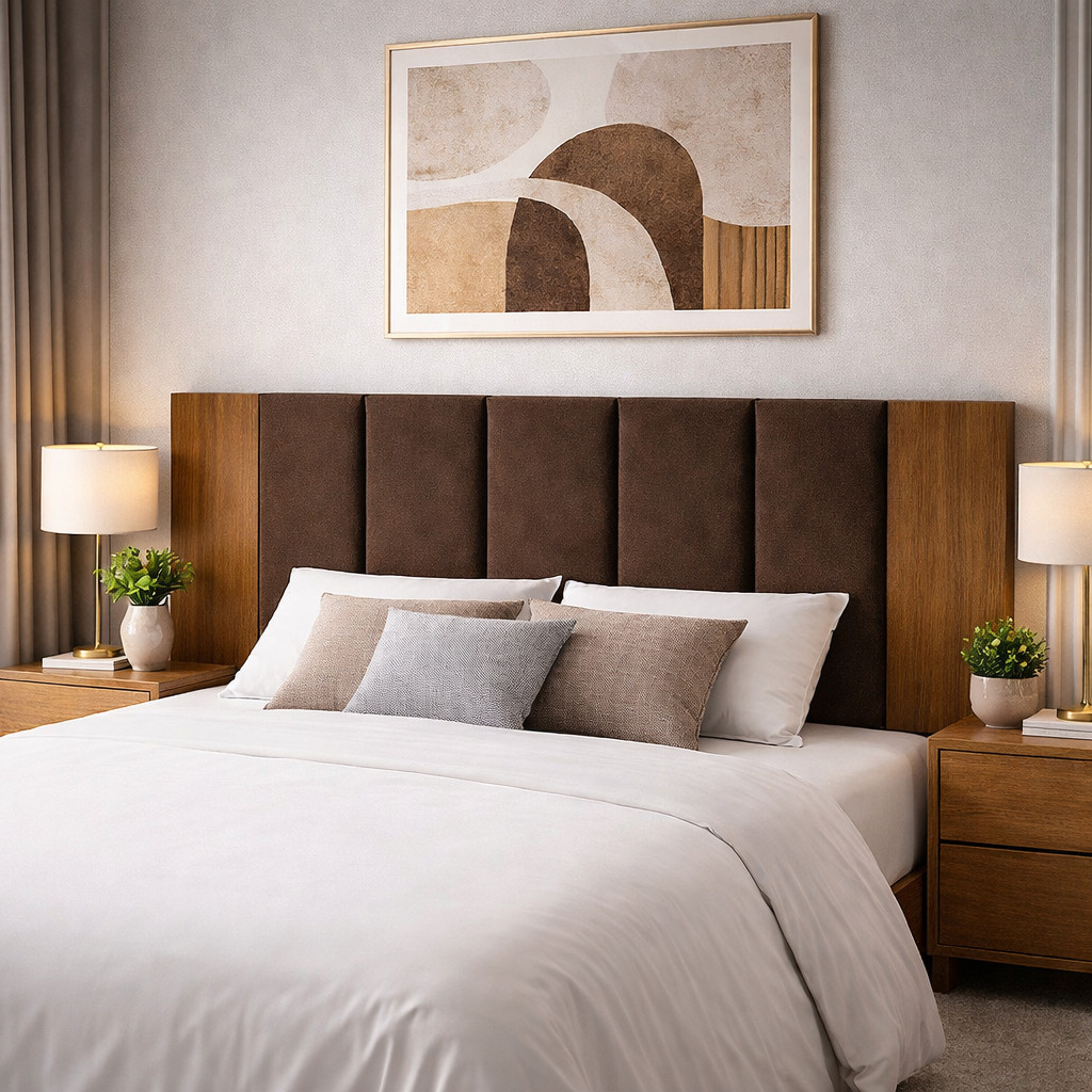 Cabeceira Modular MDF Até 12 Peças + Painel para Cama Box Casal Queen King  Moderna | Envio Full