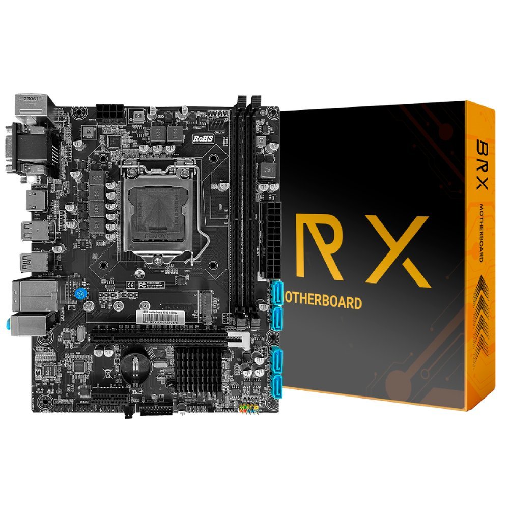 PLACA MÃE BRX H310 DDR4 1151 LAN 10/100/1000 C/ CAIXA BOX
