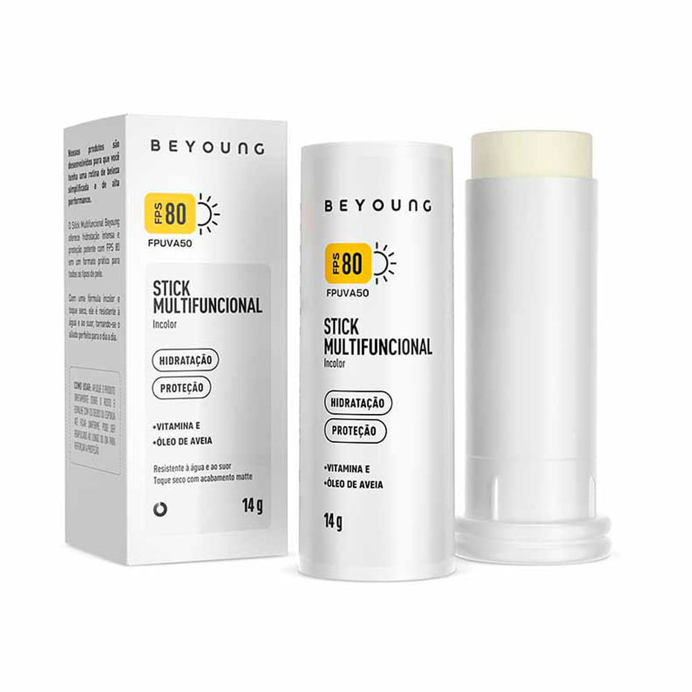 Beyoung Stick Multifuncional FPS 80 Incolor 14g em Oferta na Shopee