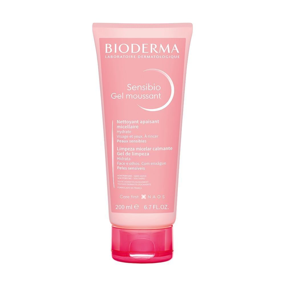 Bioderma Sensibio Gel Moussant Gel de Limpeza Micelar Calmante e Hidratante 200ml em Oferta na Shopee