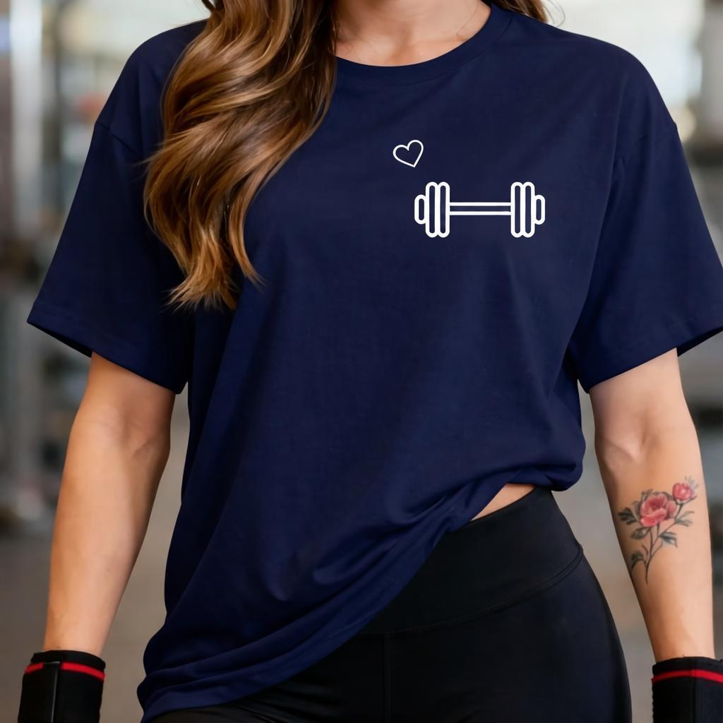 Camisetão T-shirt Oversized 100% Algodão Feminina Gym Treino Academia Fitness Musculação halter