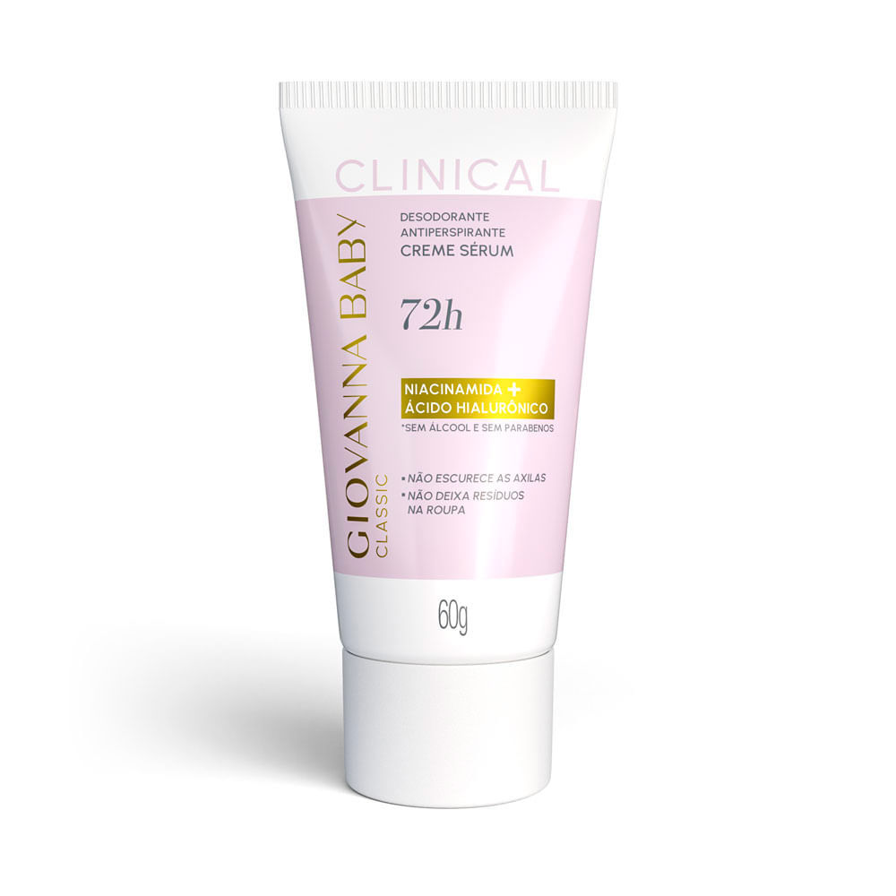 Desodorante Giovanna Baby Classic Clinical Creme Antiperspirante 72H 60g em Oferta na Shopee