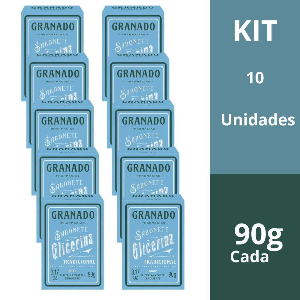 kit 10 Unidades Sabonete Granado Glicerina Tradicional 90G em Oferta na Shopee