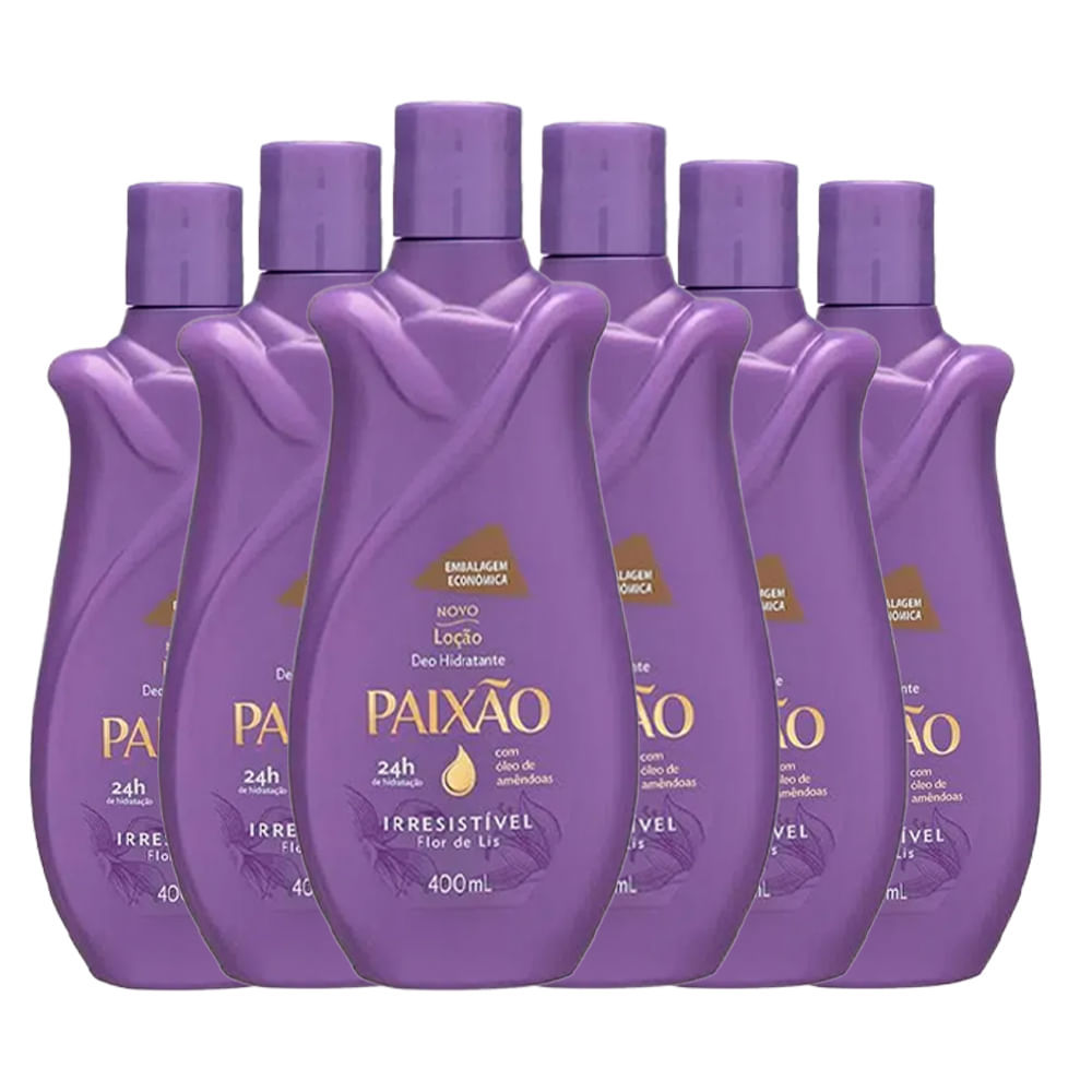 Kit Creme Hidratante Corporal Paixão Irresistível 400ml - 6 Unidades em Oferta na Shopee