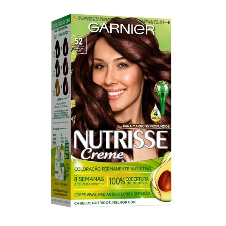 Tintura Nutrisse Creme Marrom Açaí 52 em Oferta na Shopee