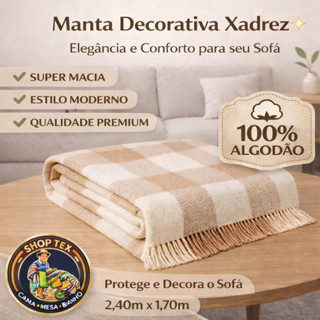 Manta UGA 240m x 180m de Algodão Luxo King — Gigante Decorativa e Macia Para Sofá e Cama Premium em Oferta na Shopee