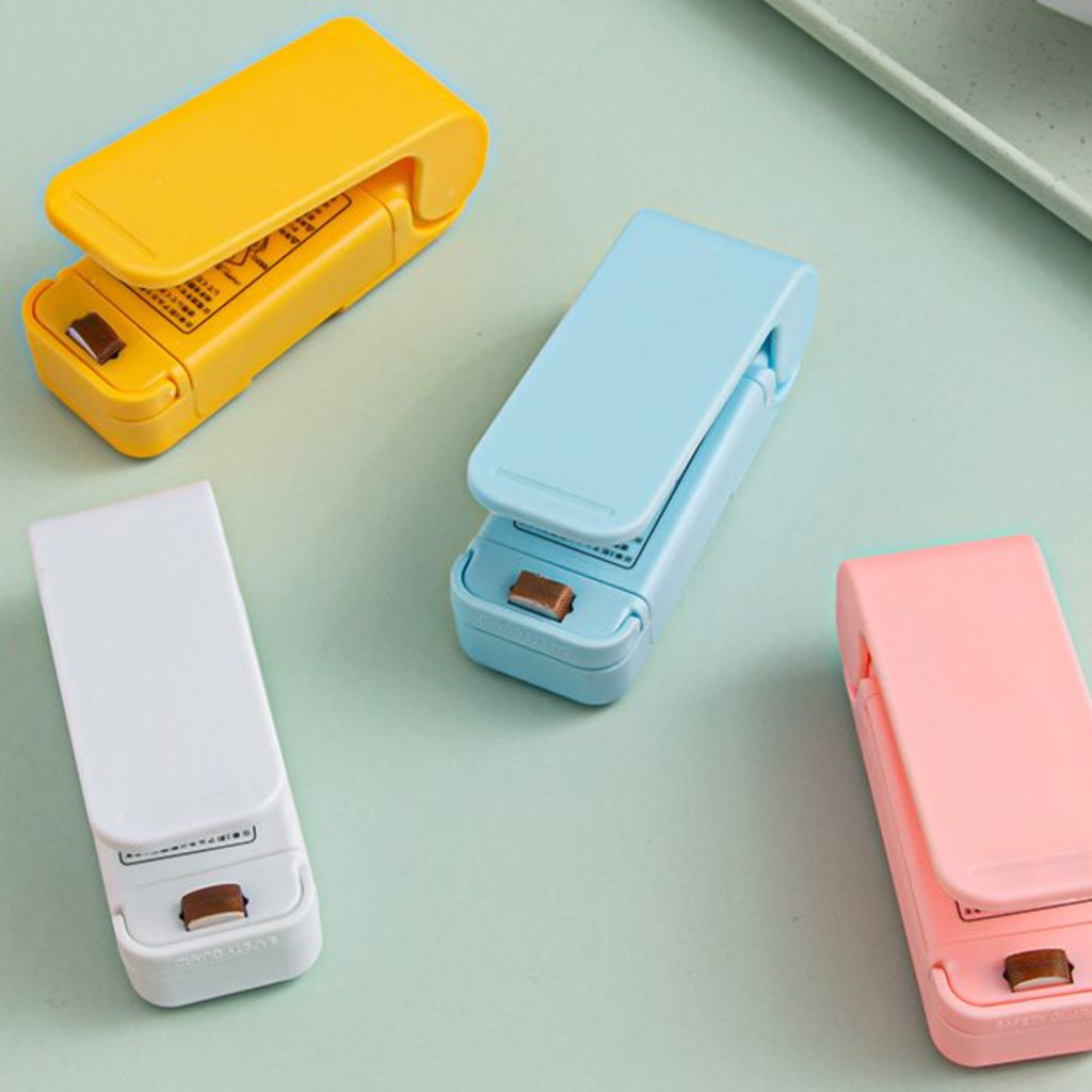 Mini Seladora Portátil Com Imã 9x5cm Lacradora Embalagens Plásticos A Pilha Para Cozinha Top Útil Multiuso Universal