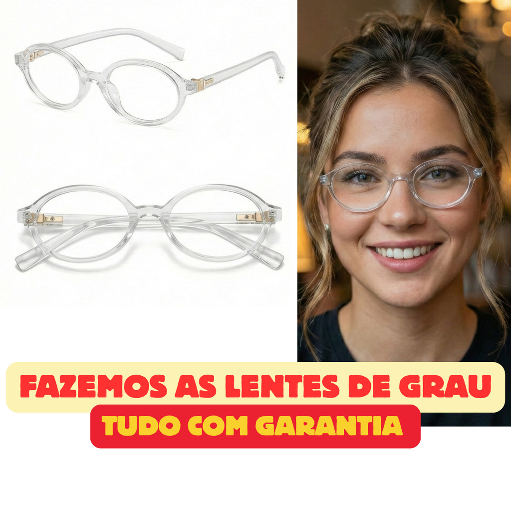 DR-84 MM Redondo Armação De Óculos Redondo Óculos Unissex Transparente