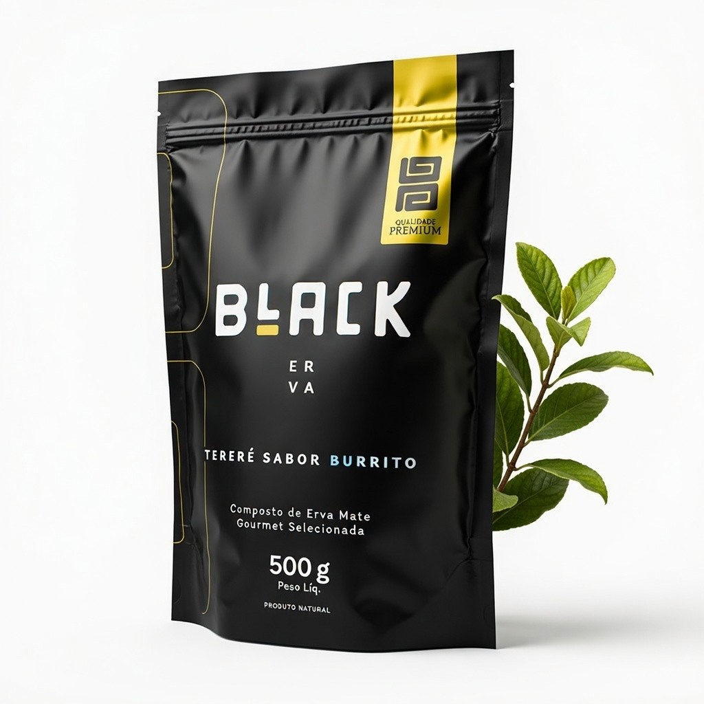 Erva Mate Tereré Black Erva 500g Original Sabor Burrito