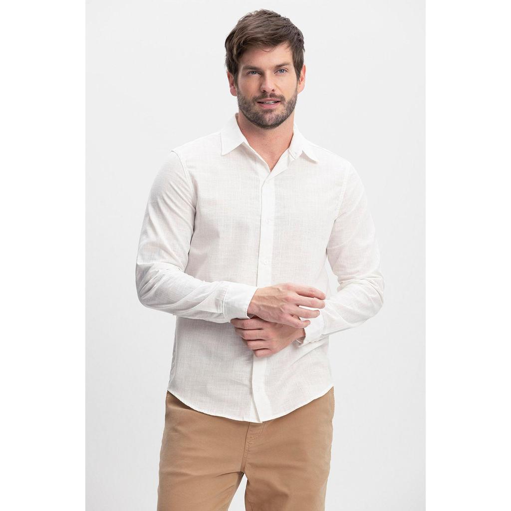 Camisa masculina em linho Essendi Camisa Verano Linho Masculina Essendi P
