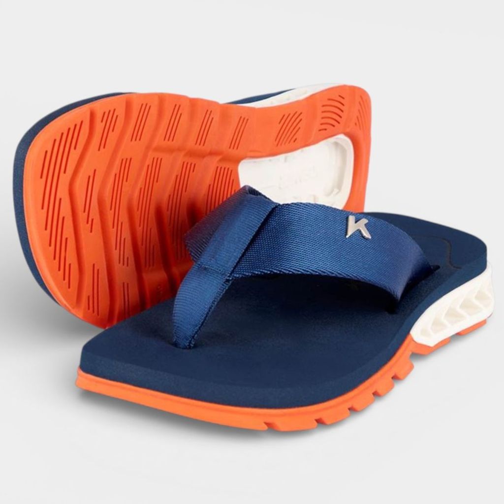 Chinelo Kenner Rakka U1 Masculino - Azul e Laranja em Oferta na Shopee
